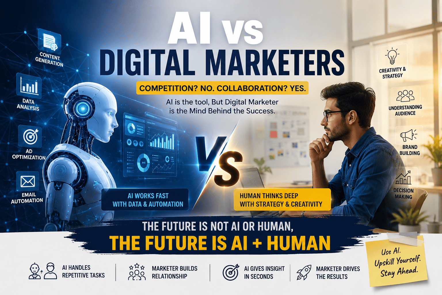 AI vs digital marketers – AI automation and human creativity
